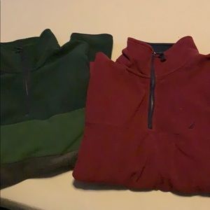 Two Nautica Quarter Zips Large